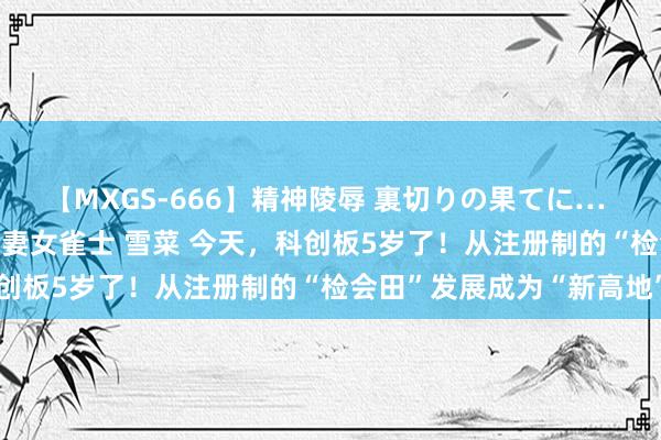 【MXGS-666】精神陵辱 裏切りの果てに… 後編 ～性奴隷契約～ 人妻女雀士 雪菜 今天，科创板5岁了！从注册制的“检会田”发展成为“新高地”