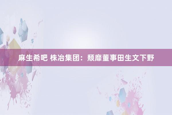 麻生希吧 株冶集团：颓靡董事田生文下野