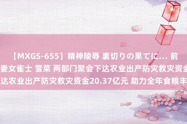 【MXGS-655】精神陵辱 裏切りの果てに… 前編 ～義兄との関係～ 人妻女雀士 雪菜 两部门聚会下达农业出产防灾救灾资金20.37亿元 助力全年食粮丰充